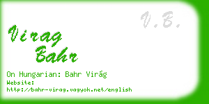 virag bahr business card
